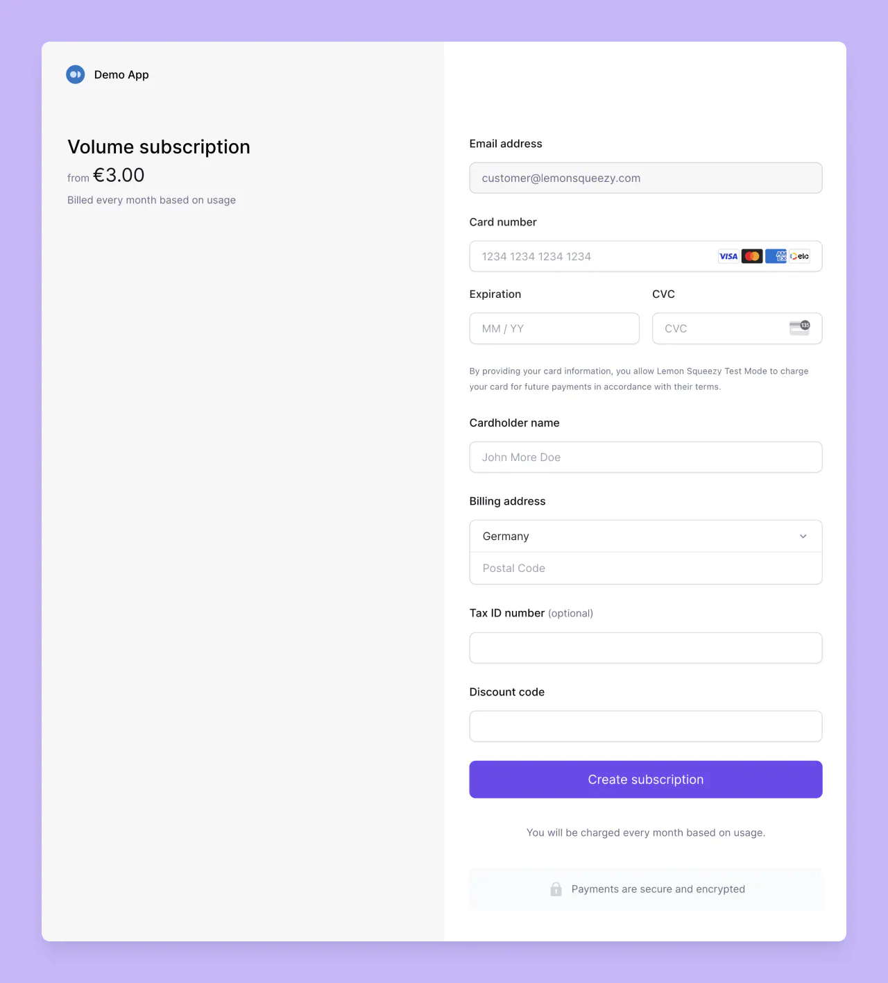 Lemon Squeezy: metered billing aggregation