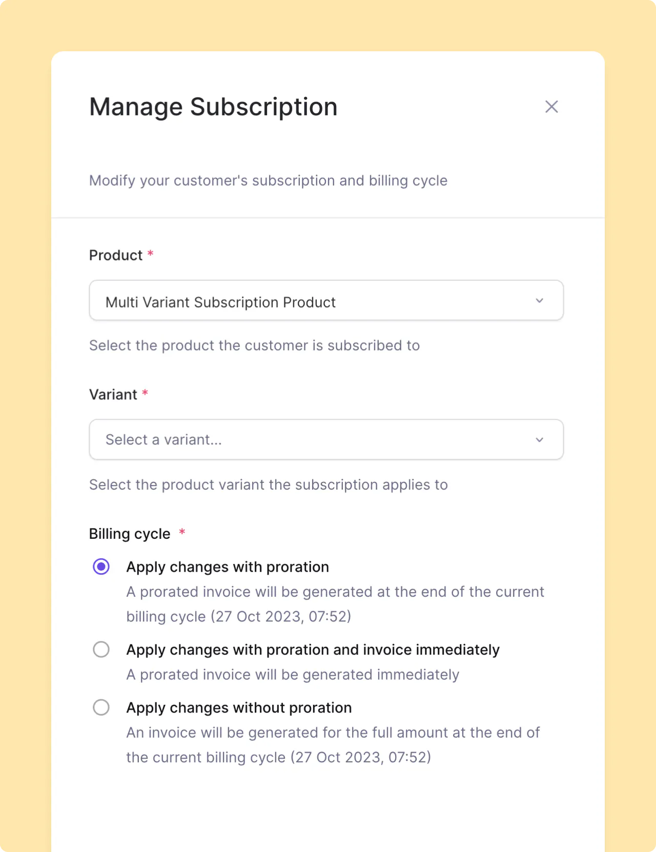 Lemon Squeezy: single payment