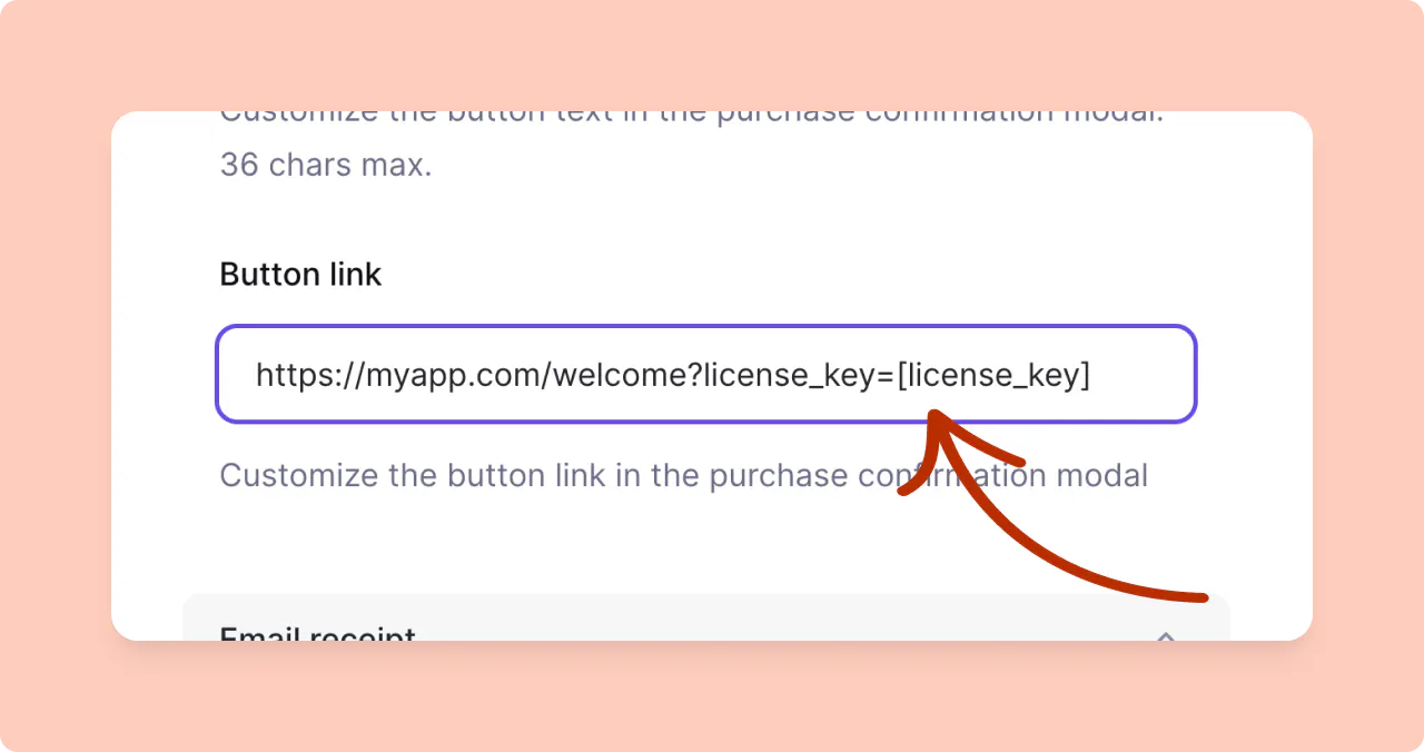 Lemon Squeezy: link variables