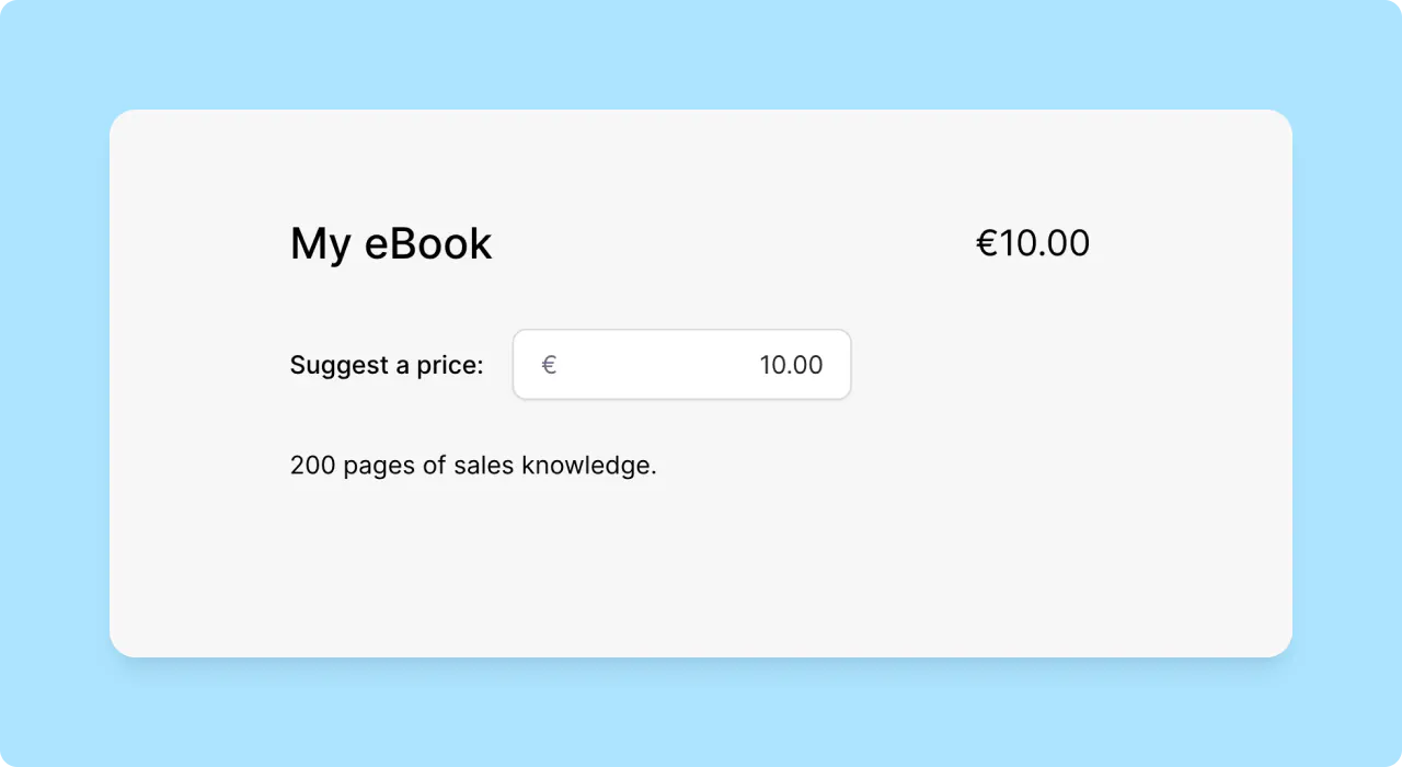 Lemon Squeezy: pay what you want checkout