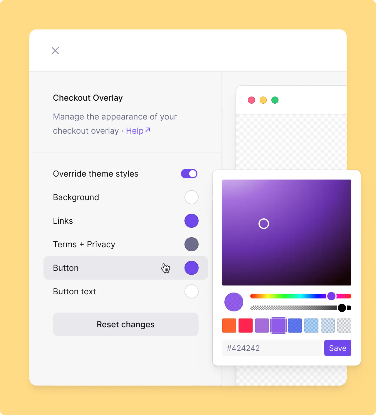 Lemon Squeezy: color picker