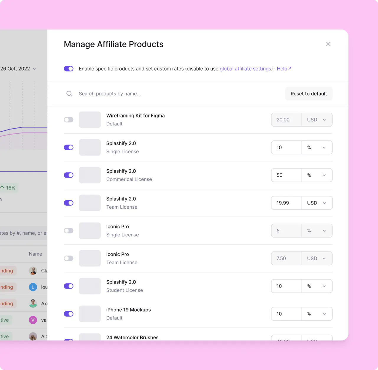 Lemon Squeezy: Manage affiliate products