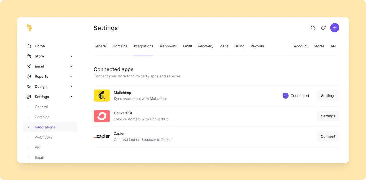 Lemon Squeezy: Mailchimp integration